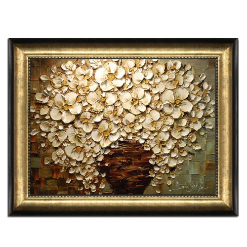 New Abstract Thick Flower Wall Picture Hand Painted Oil Painting Canvas Flower Wall Art Home Decoration For Living Room Pictures